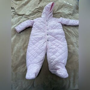 Ralph Lauren Soft Pink Baby Winter Romper Coat Snowsuit 9M